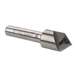 Everede Tool - 82° Included Angle, 0.583" Max Cut Diam, 5/8" Body Diam, 3/8" Shank Diam, 2-1/2" OAL, Indexable Countersink - 1 Triangle Insert, TPGH 215 Insert Style, Series IND - USA Tool & Supply