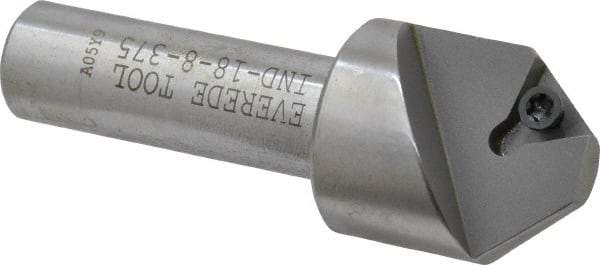 Everede Tool - 82° Included Angle, 0.833" Max Cut Diam, 7/8" Body Diam, 1/2" Shank Diam, 2-1/2" OAL, Indexable Countersink - 1 Triangle Insert, TPGH 215 Insert Style, Series IND - USA Tool & Supply