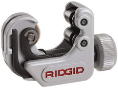 Ridgid - 1/4" to 1-1/8" Pipe Capacity, Mini Tube Cutter - Cuts Copper, Aluminum, Brass, 2-1/4" OAL - USA Tool & Supply