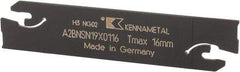 Kennametal - 3/4" Blade Height, 0.0709" Blade Width, 3.3858" OAL, Neutral Cut, Double End Indexable Cut-Off Blade - 16mm Max Depth of Cut, A2BNSN Blade, A2 Cut-Off Series - USA Tool & Supply