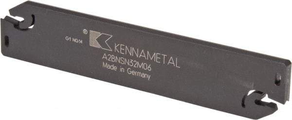 Kennametal - 1.2598" Blade Height, 0.2126" Blade Width, 5.9055" OAL, Neutral Cut, Double End Indexable Cut-Off Blade - 60mm Max Depth of Cut, A2BNSN Blade, A2 Cut-Off Series - USA Tool & Supply