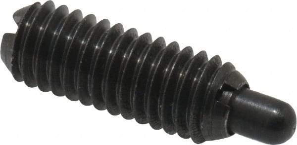 Gibraltar - M6 x 1.0, 16mm Thread Length, 4mm Plunger Projection, Steel Threaded Spring Plunger - 3.02mm Max Plunger Diam, 0.23 Kg Init End Force, 2.72 Kg Final End Force - USA Tool & Supply