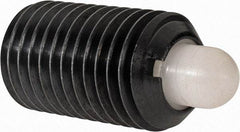 Gibraltar - M16 x 2.0, 28.5mm Thread Length, 8mm Plunger Projection, Steel Threaded Spring Plunger - 7.87mm Max Plunger Diam, 1.59 Kg Init End Force, 11.79 Kg Final End Force - USA Tool & Supply