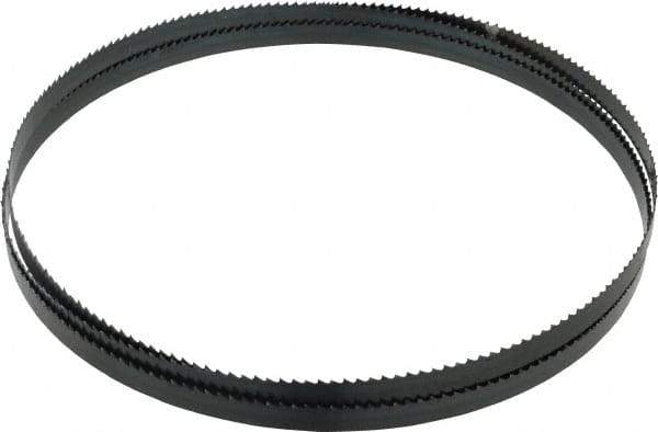 Starrett - 6 TPI, 7' 9-1/2" Long x 1/2" Wide x 0.025" Thick, Welded Band Saw Blade - Carbon Steel, Toothed Edge, Raker Tooth Set, Flexible Back, Contour Cutting - USA Tool & Supply