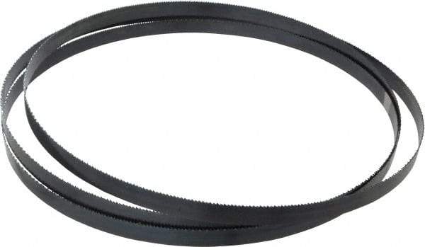 Starrett - 14 TPI, 7' 9-1/2" Long x 1/2" Wide x 0.025" Thick, Welded Band Saw Blade - Carbon Steel, Toothed Edge, Raker Tooth Set, Flexible Back, Contour Cutting - USA Tool & Supply