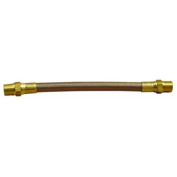 Made in USA - 48" OAL, 1/4" ID, 3,000 Max psi, Flexible Metal Hose Assembly - USA Tool & Supply