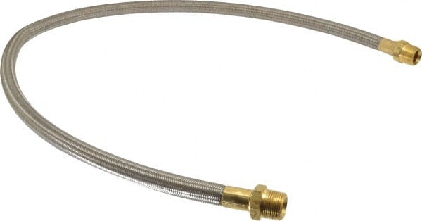 Made in USA - 48" OAL, 5/8" ID, 1,200 Max psi, Flexible Metal Hose Assembly - USA Tool & Supply