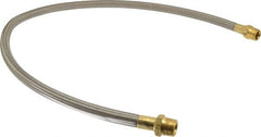 Made in USA - 48" OAL, 5/8" ID, 1,200 Max psi, Flexible Metal Hose Assembly - USA Tool & Supply