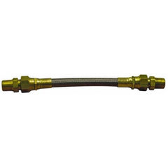 Made in USA - 12" OAL, 1/2" ID, 1,500 Max psi, Flexible Metal Hose Assembly - USA Tool & Supply