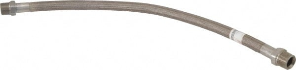 Made in USA - 24" OAL, 5/8" ID, 1,200 Max psi, Flexible Metal Hose Assembly - USA Tool & Supply