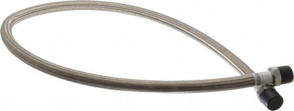 Made in USA - 48" OAL, 5/8" ID, 1,200 Max psi, Flexible Metal Hose Assembly - USA Tool & Supply