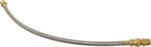 Made in USA - 24" OAL, 1/2" ID, 1,500 Max psi, Flexible Metal Hose Assembly - USA Tool & Supply