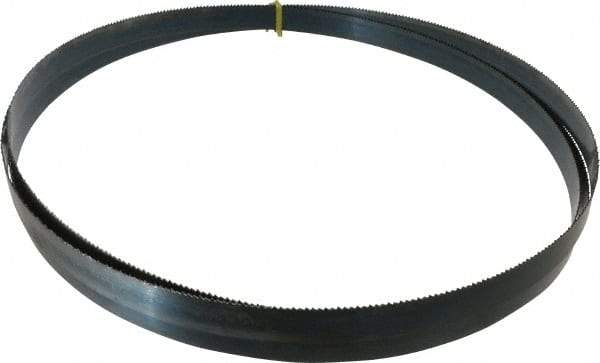 Starrett - 8 TPI, 12' 6" Long x 1" Wide x 0.035" Thick, Welded Band Saw Blade - Carbon Steel, Toothed Edge, Raker Tooth Set, Flexible Back, Contour Cutting - USA Tool & Supply