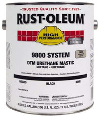 Rust-Oleum - 1 Gal Gloss Silver Gray Urethane Mastic - 162 to 274 Sq Ft/Gal Coverage, <340 g/L VOC Content, Direct to Metal - USA Tool & Supply