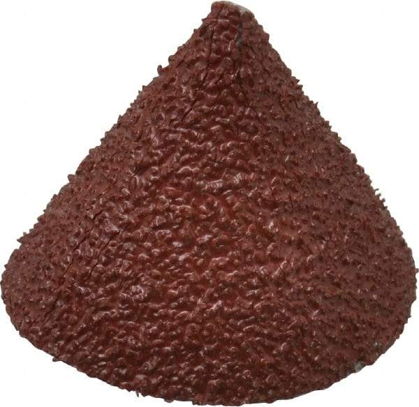 Superior Abrasives - 3/4" Diam 60 Grit 60° Included Angle Cone Center Lap - Aluminum Oxide, Medium Grade, Lock Nut Mount - USA Tool & Supply