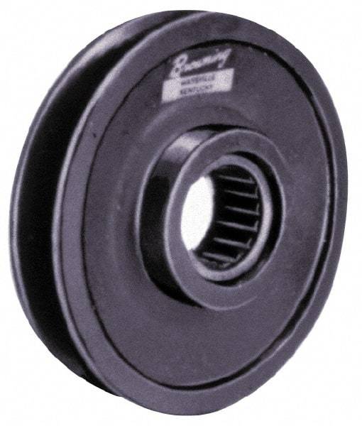 Browning - 1 Inside x 3.95" Outside Diam, 1" Wide Pulley Slot, Cast Iron Idler Pulley - 4L/A Belt Section - USA Tool & Supply