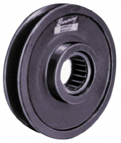 Browning - 1 Inside x 4.96" Outside Diam, 1" Wide Pulley Slot, Cast Iron Idler Pulley - 5L/B Belt Section - USA Tool & Supply