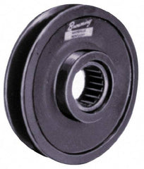 Browning - 1 Inside x 3.95" Outside Diam, 1" Wide Pulley Slot, Cast Iron Idler Pulley - 4L/A Belt Section - USA Tool & Supply