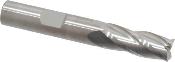 RobbJack - 3/8", 7/8" LOC, 3/8" Shank Diam, 2-1/2" OAL, 4 Flute, Solid Carbide Square End Mill - Single End, Uncoated, Spiral Flute, 30° Helix, Centercutting, Right Hand Cut, Right Hand Flute, Series TR-404 - USA Tool & Supply
