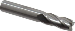 RobbJack - 7/16", 1" LOC, 7/16" Shank Diam, 2-3/4" OAL, 4 Flute, Solid Carbide Square End Mill - Single End, Uncoated, Spiral Flute, 30° Helix, Centercutting, Right Hand Cut, Right Hand Flute, Series TR-404 - USA Tool & Supply