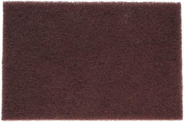 3M - Very Fine Grade, Aluminum Oxide Hand Pad - Maroon, 6" Wide x 9" Long, Nonwoven - USA Tool & Supply
