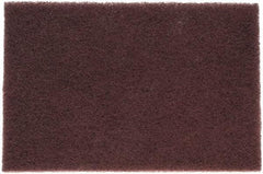 3M - Very Fine Grade, Aluminum Oxide Hand Pad - Maroon, 6" Wide x 9" Long, Nonwoven - USA Tool & Supply
