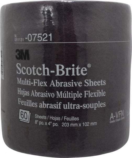 3M - 20' Long x 8" Wide Nonwoven Roll - Very Fine Grade, Purple, Aluminum Oxide - USA Tool & Supply