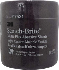 3M - 20' Long x 8" Wide Nonwoven Roll - Very Fine Grade, Purple, Aluminum Oxide - USA Tool & Supply