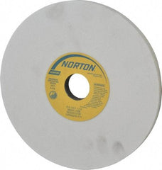 Norton - 8" Diam x 1-1/4" Hole x 1/2" Thick, J Hardness, 80 Grit Surface Grinding Wheel - Aluminum Oxide, Type 1, Medium Grade, 3,600 Max RPM, Vitrified Bond, No Recess - USA Tool & Supply