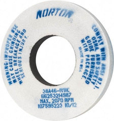 Norton - 12" Diam x 5" Hole x 1-1/2" Thick, I Hardness, 46 Grit Surface Grinding Wheel - Aluminum Oxide, Type 1, Coarse Grade, 2,070 Max RPM, Vitrified Bond, No Recess - USA Tool & Supply