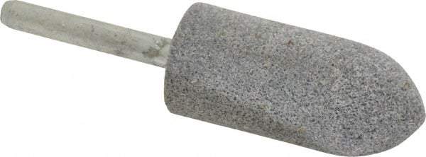 Norton - 7/8" Head Diam x 2" Thickness, A11, Pointed Tree End, Aluminum Oxide Mounted Point - Medium Grade, 60 Grit - USA Tool & Supply