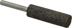 Norton - 5/8" Head Diam x 2" Thickness, W197, Cylinder End, Zirconia Alumina Mounted Point - Very Coarse Grade, 24 Grit, 24,550 RPM - USA Tool & Supply