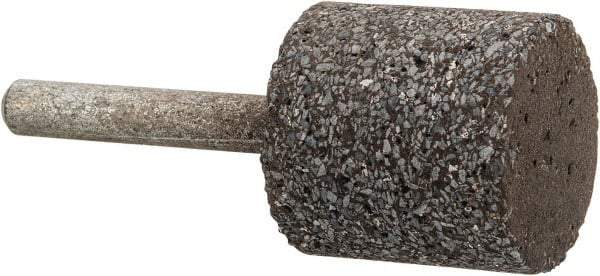 Norton - 1" Head Diam x 1" Thickness, W220, Cylinder End, Zirconia Alumina Mounted Point - Very Coarse Grade, 24 Grit, 30,370 RPM - USA Tool & Supply