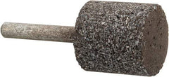 Norton - 1" Head Diam x 1" Thickness, W220, Cylinder End, Zirconia Alumina Mounted Point - Very Coarse Grade, 24 Grit, 30,370 RPM - USA Tool & Supply