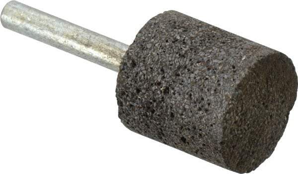 Norton - 1" Head Diam x 1" Thickness, W220, Cylinder End, Zirconia Alumina Mounted Point - Very Coarse Grade, 30 Grit, 30,370 RPM - USA Tool & Supply