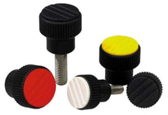 KIPP - 1.02" Head, Knurled Knob - Threaded Stem, Thermoplastic - USA Tool & Supply