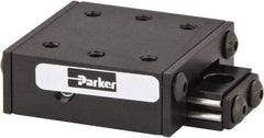 Parker - 6 Lb. Capacity, 4-40 Mount Hole, 1/2" Travel, Ball Bearing Slide Table - Single Axis, 6 Mounting Holes, 1-1/4" Long x 1-1/4" Wide x 1/2" High - USA Tool & Supply