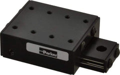 Parker - 28 Lb. Capacity, 6-32 Mount Hole, 1" Travel, Ball Bearing Slide Table - Single Axis, 8 Mounting Holes, 2" Long x 1-3/4" Wide x 3/4" High - USA Tool & Supply