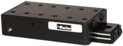 Parker - 41 Lb. Capacity, 6-32 Mount Hole, 2" Travel, Ball Bearing Slide Table - Single Axis, 16 Mounting Holes, 3" Long x 1-3/4" Wide x 3/4" High - USA Tool & Supply