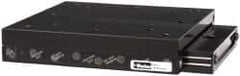 Parker - 100 Lb. Capacity, 10-32 Mount Hole, 3" Travel, Ball Bearing Slide Table - Single Axis, 10 Mounting Holes, 5" Long x 5" Wide x 1" High - USA Tool & Supply