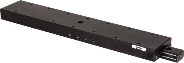 Parker - 205 Lb. Capacity, 10-32 Mount Hole, 12" Travel, Ball Bearing Slide Table - Single Axis, 14 Mounting Holes, 15" Long x 2.62" Wide x 1" High - USA Tool & Supply
