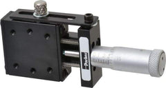 Parker - 6 Lb. Capacity, 4-40 Mount Hole, 1/2" Travel, Precision Ball Bearing Table with Center Drive - Single Axis, 6 Mounting Holes, 1-1/4" Long x 1-1/4" Wide x 1/2" High - USA Tool & Supply