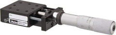 Parker - 25 Lb. Capacity, 6-32 Mount Hole, 1" Travel, Precision Ball Bearing Table with Center Drive - Single Axis, 8 Mounting Holes, 1-3/4" Long x 1-3/4" Wide x 3/4" High - USA Tool & Supply