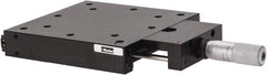 Parker - 105 Lb. Capacity, 1/4-20 Mount Hole, 1" Travel, Precision Ball Bearing Table with Center Drive - Single Axis, 12 Mounting Holes, 5" Long x 5" Wide x 1" High - USA Tool & Supply