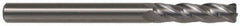SGS - 5/16", 11/16" LOC, 5/16" Shank Diam, 4" OAL, 6 Flute, Solid Carbide Square End Mill - Single End, AlTiN Finish, Spiral Flute, 45° Helix, Centercutting, Right Hand Cut, Right Hand Flute, Series 57 - USA Tool & Supply
