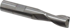 SGS - 1/2", 2 Flute, Single End, Solid Carbide, 0.015" Corner Radius End Mill - 3" OAL, 30° Helix, Right Hand Flute, 1" LOC, Right Hand Cut - USA Tool & Supply