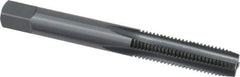 OSG - 5/16-24 UNF 3B 4 Flute Oxide Finish High Speed Steel Straight Flute Standard Hand Tap - Plug, Right Hand Thread, 2-23/32" OAL, 1-1/8" Thread Length, H3 Limit, Oversize - Exact Industrial Supply