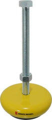 Gibraltar - 1,500 Lb Capacity, 5/8-11 Thread, Zinc Stud, Machine Socket Mount Leveling Mount - 8" Stud Length, 5" Base Diam, Elastomer Pad - USA Tool & Supply