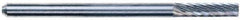 M.A. Ford - 1/8" Cut Diam, 1/8" Shank Diam, Tree Head Double Cut Burr - Carbide, Point End, 3/8" LOC, 3" OAL - USA Tool & Supply