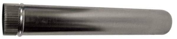 Made in USA - 4" ID, Galvanized Round Pipe - 24" Long, 26 Gage - USA Tool & Supply